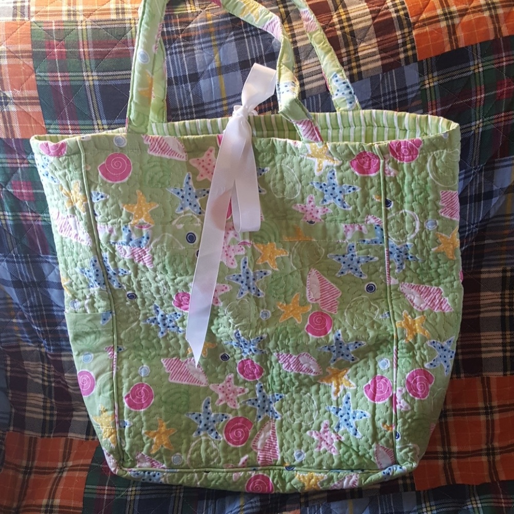 Colorful Starfish and Shells Tote Bag